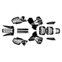 kawasaki kx500 graphics kit 1989-1998 rebel series white