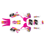 kawasaki kx500 graphics kit 1999-2004 throwback series magenta