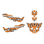 yamaha yxz1000r graphics kit 2015-2018 incision series orange