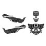 yamaha yxz1000r graphics kit 2015-2018 incision series smoke