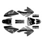 honda crf70 graphics kit all years voltiac series smoke