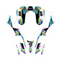 kawasaki kfx700 graphics kit all years throwback series rainbow