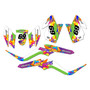 kawasaki kfx50 graphics kit 2007-2022 throwback series green