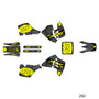 suzuki rm125 graphics kit 1989-1992 snagged series yellow-shift