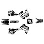 suzuki rm125 graphics kit 1989-1992 whiplash series white