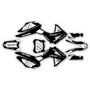 honda crf125f graphics kit 2013-2018 rebel series white