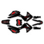 honda crf125f graphics kit 2013-2018 rebel series red-shift