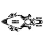 kawasaki klx140 graphics kit 2008-2018 division series white