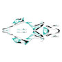 kawasaki klx140 graphics kit 2008-2018 division series teal-shift