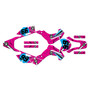 kawasaki klx140 graphics kit 2008-2018 predator series magenta