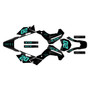 kawasaki klx140 graphics kit 2008-2018 spear series teal-shift