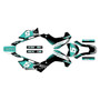 kawasaki klx140r graphics kit 2019-2026 turbo series teal