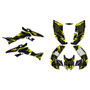 honda trx300ex graphics kit 2006-2013 twitch series yellow