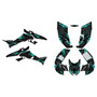 honda trx300ex graphics kit 2006-2013 twitch series teal