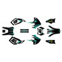 kawasaki klx300 graphics kit 1997-2008 division series teal