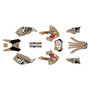 kawasaki klx300 graphics kit 1997-2008 pecker series tan