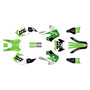 kawasaki klx300 graphics kit 1997-2008 rail series green