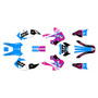 kawasaki klx300 graphics kit 1997-2008 rail series magenta