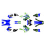 kawasaki klx300 graphics kit 1997-2008 rail series blue