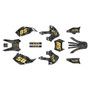 kawasaki klx300 graphics kit 1997-2008 snagged series gold