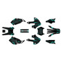 kawasaki klx300 graphics kit 1997-2008 twitch series teal