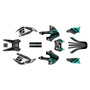 kawasaki klx300 graphics kit 1997-2008 venom series teal