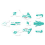 husqvarna te250 graphics kit 2026-2027 splinter series teal