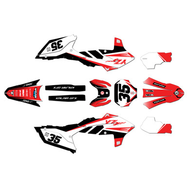 YAMAHA バイクシート 赤白 未使用 Yamaha YZ250F Graphics Kit (2024-2026) Dream | KalairGFX