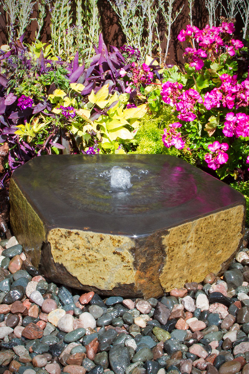 Zenshu Mizu Kasai Fountain | Blue Thumb Basalt Water Feature