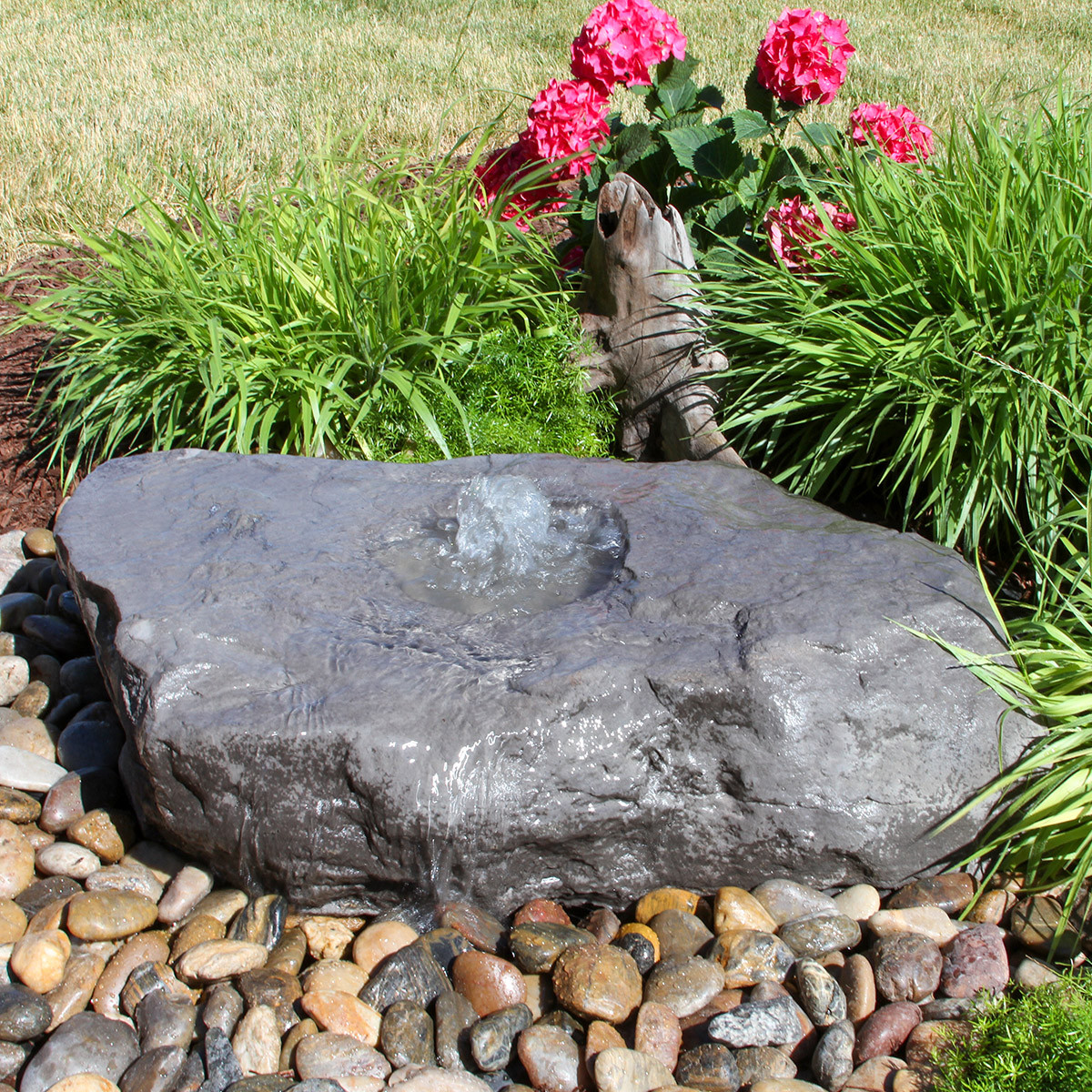Large Bird Bath GFRC Boulder Fountain Complete Kit - Thumbnail 2