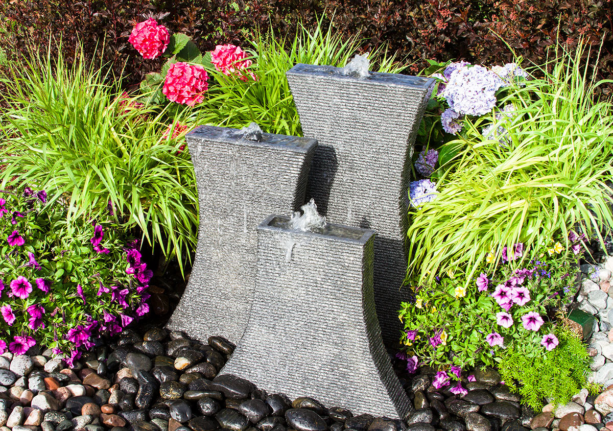 Fountains Concave Chiseled Towers Fountain Kit