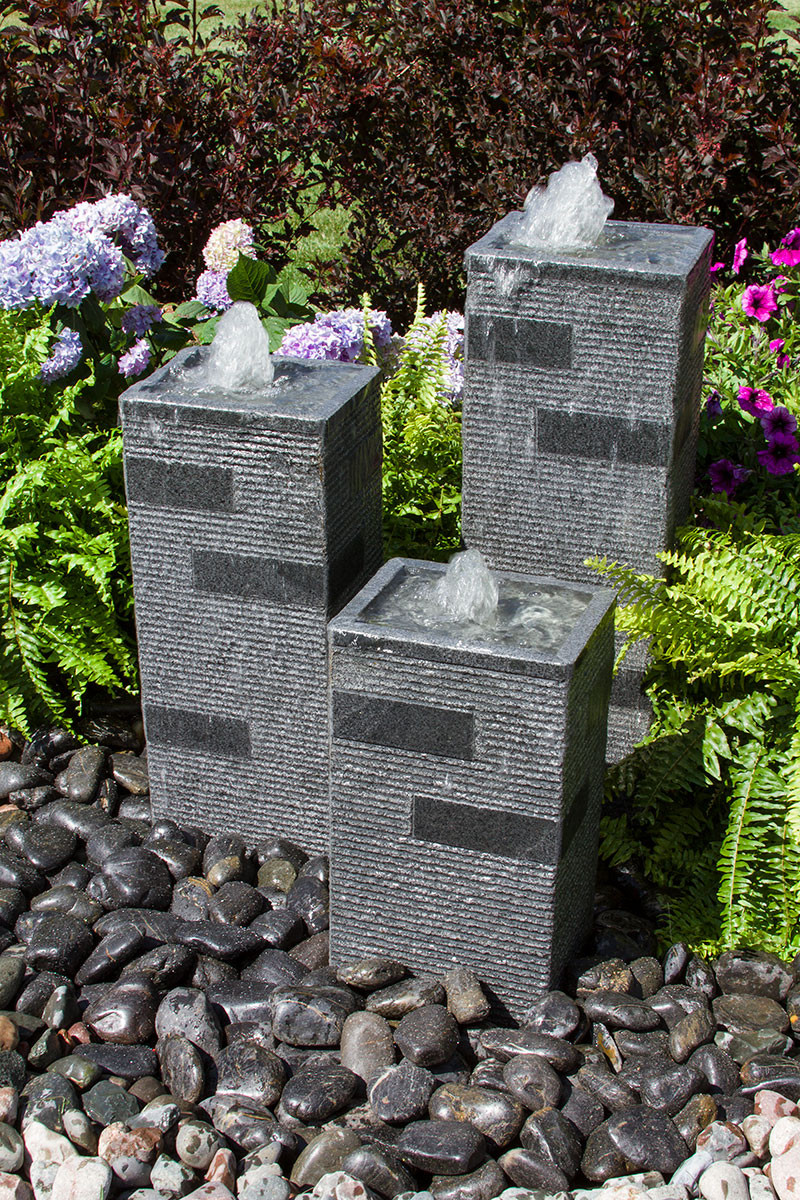 Millstone & Granite Polished Block Towers Fountain Kit