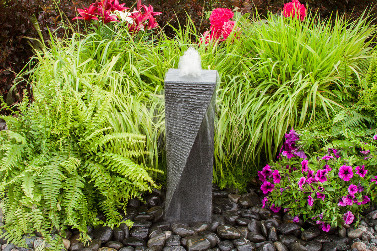 Blue Thumb Polished Twist Granite Fountain Kit - Thumbnail 2