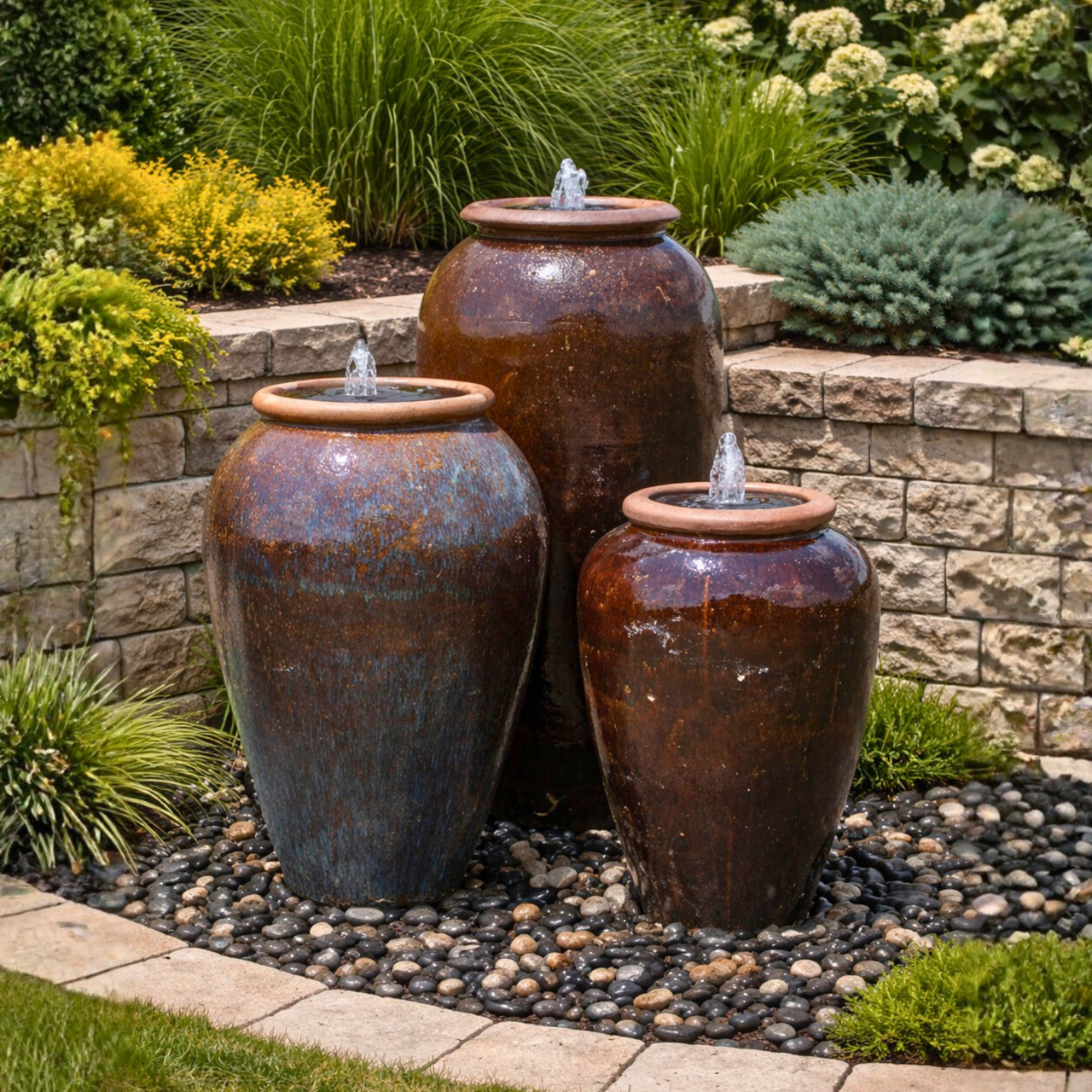 Fontaine 8デックセット Tuscany Fountain Kit - FNT50328 | Triple Vase Fountain Kit