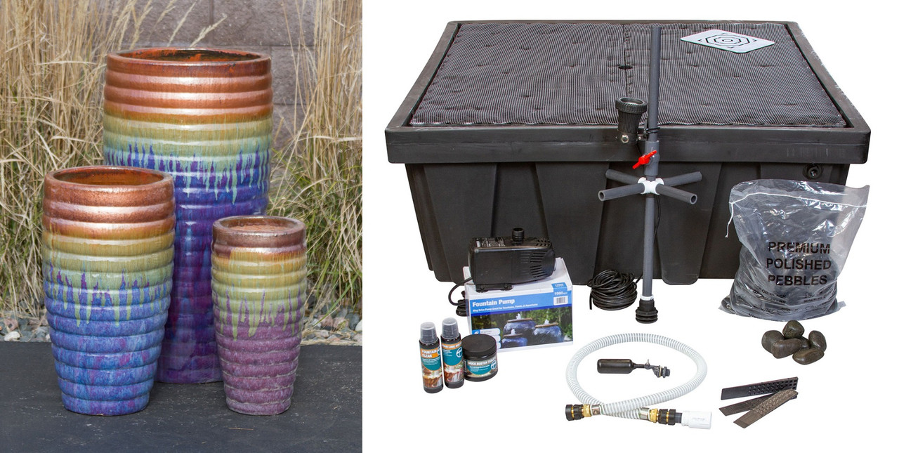 Genova Triple Vase Fountain Kit - FNT50353