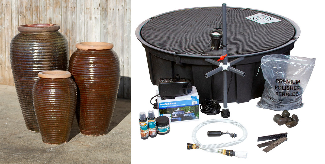 Genova Fountain Kit - FNT40715 | Triple Vase Fountain Kit