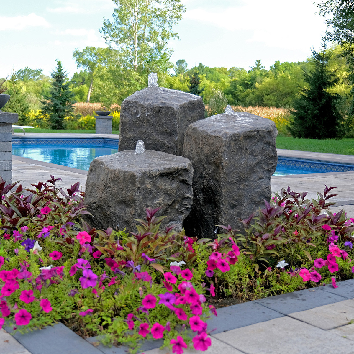 Fontaine 3個セット GFRC Fountains | Watershed Triple Fountain Kit | Blue Thumb
