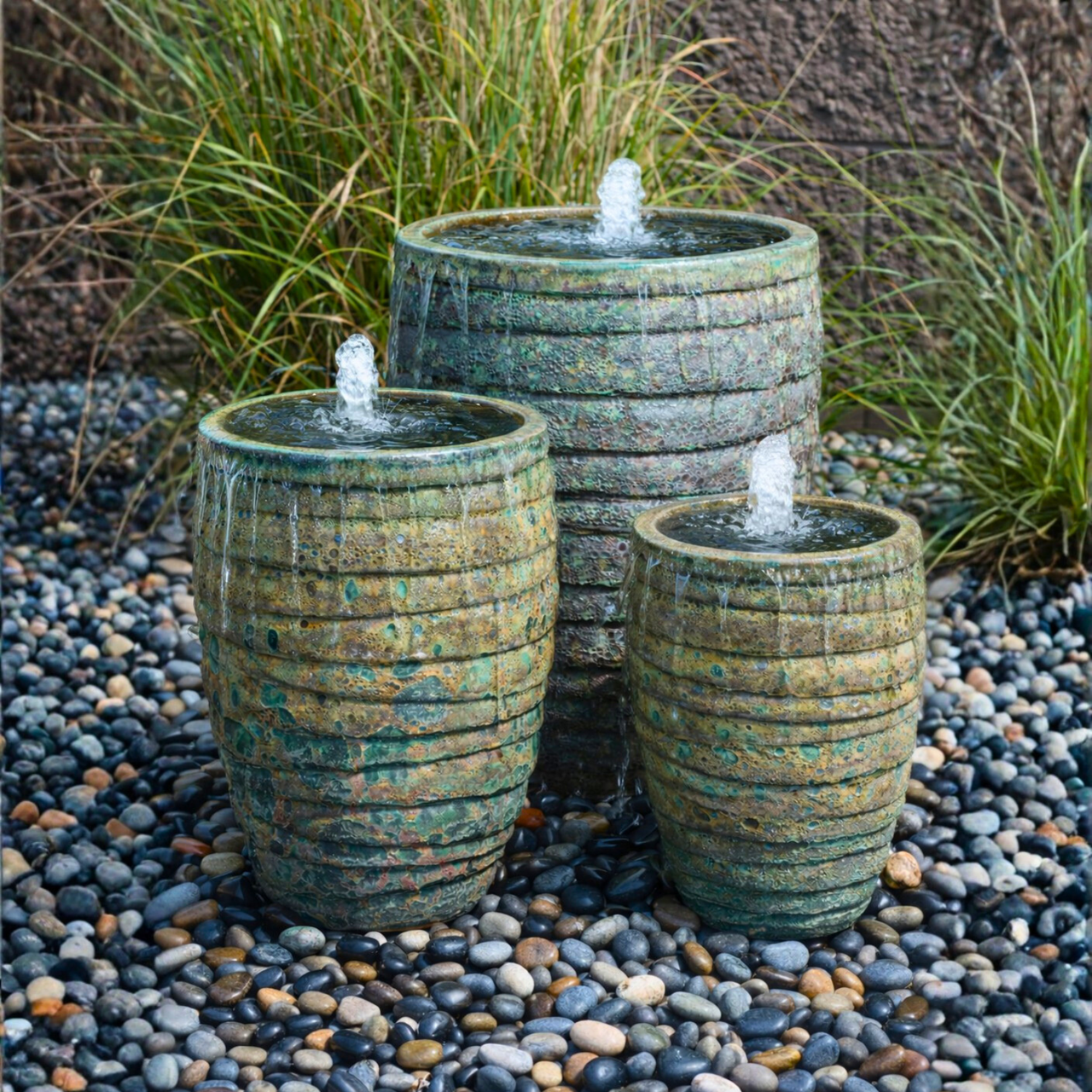 Genova Triple Outdoor Vase Fountain Kit - FNT40612