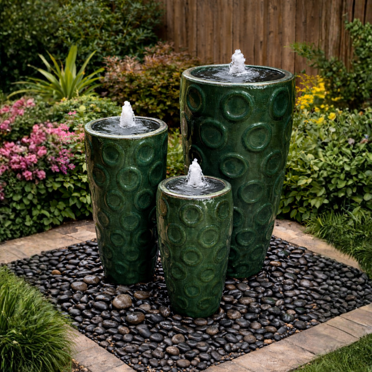 One of a Kind Fountain Kit - FNT50548 | Triple Vase Fountain Kit