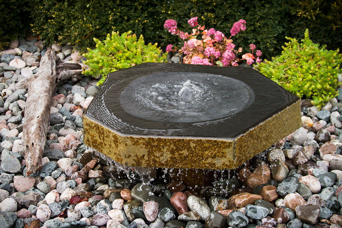 Fountains Basalt Bird Bath Fountain Kit
