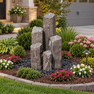 5-Column Handcrafted "Basalt" Kit Front Entrance --AI