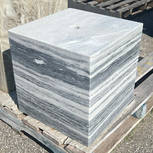 16" White Gray Cube Fountain - main 16" White Gray Cube Fountain - main