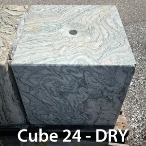 16" Glacier Marble Cube Fountain - dry front 16" Glacier Marble Cube Fountain - dry front