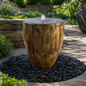 Brown Patina Brass Vessel Urn Fountain Kit --AI