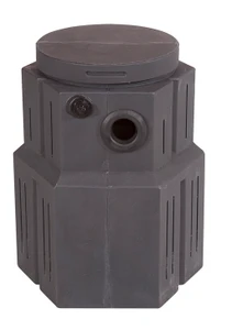 Blue Thumb Small Elite Pump Canyon PB1168 with molded pump vault, removable round lid, side water-entry slots and hose connection for pond-less waterfalls