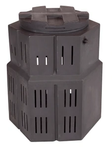 Large Elite Pump Canyon with removable round lid, reinforced molded body, and slotted water-entry walls