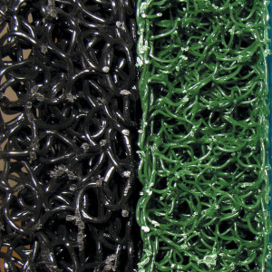 1/2 Sheet Matala Filter Media in Black and green coarse weave 1/2 Sheet Matala Filter Media in Black and green coarse weave