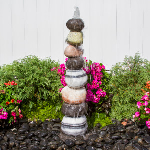 Artisan Stacked Pebble Fountain
