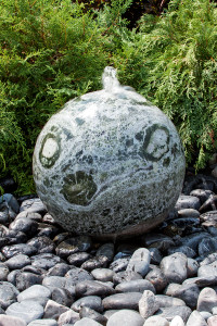 Fountains 20" Green Marble Sphere Fountain Fountains 20" Green Marble Sphere Fountain
