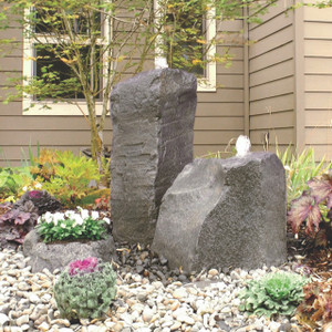 Fountains Cascade Double Fountain with Accent Planter Fountains Cascade Double Fountain with Accent Planter